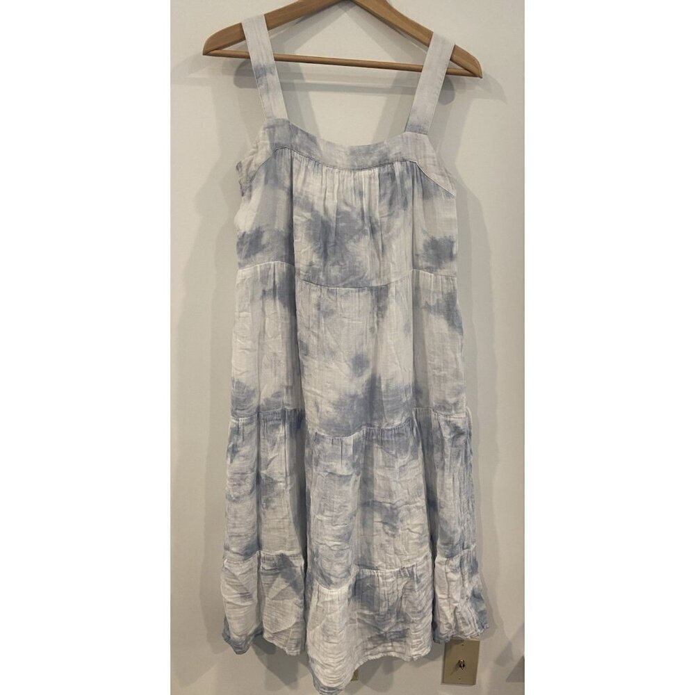 Rails Amaya Gauze Midi Dress Blue White Tie Dye Size Extra Small XS